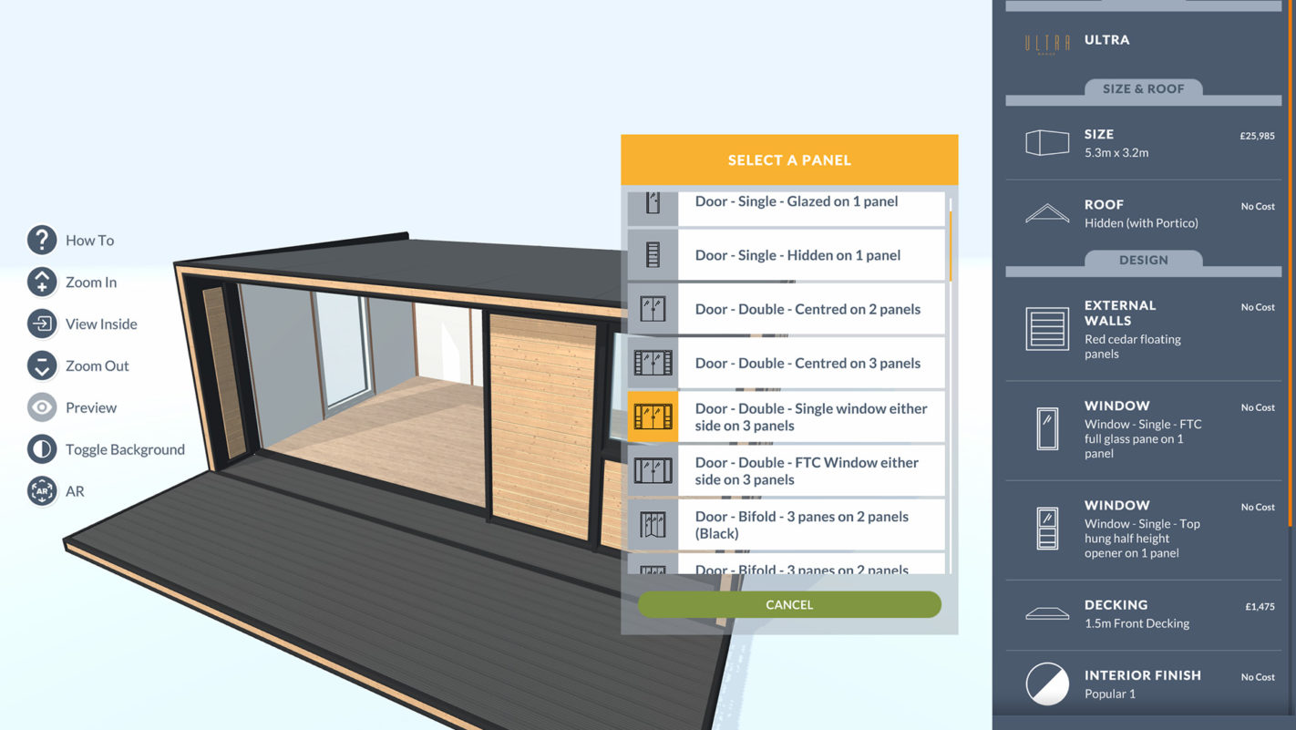 A screengrab of the Smartgarden app when a garden room is being configured in real time.